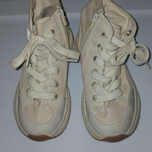 Zara Kids Cream High-Top Boots